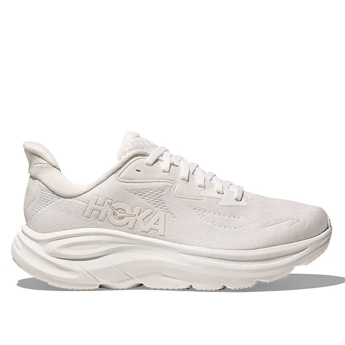 Womens Hoka Clifton 10 Wide in White/White