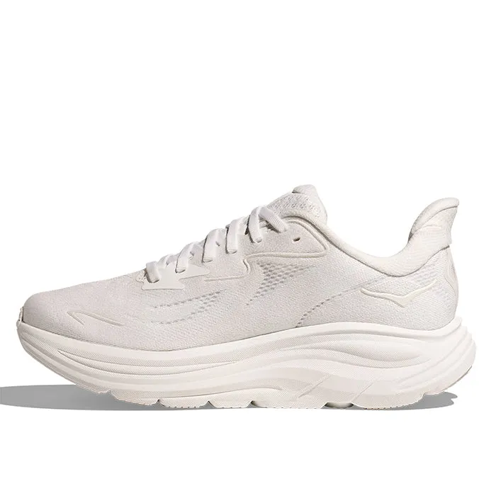 Womens Hoka Clifton 10 Wide in White/White