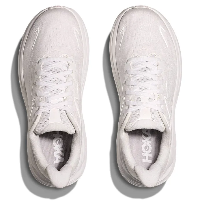 Womens Hoka Clifton 10 Wide in White/White