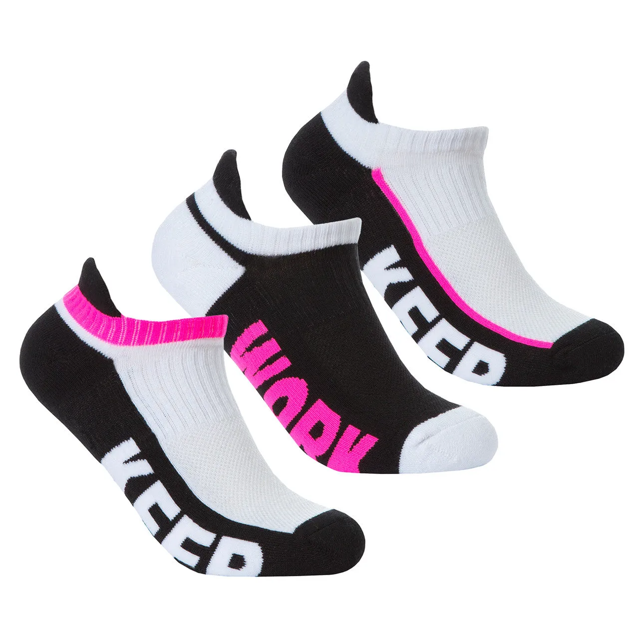 Womens Liner Active Trainer Jogging Gym Sports Socks 3 & 6 Pairs