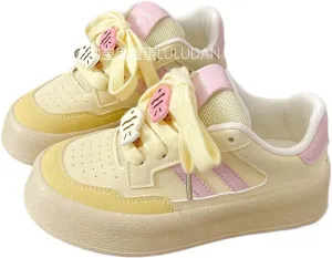 Women's Platform Sneakers Designer Cute Y2K Chunky Sole Shoes with Animal Charms for Everyday Wear, Retro Sporty Style Casual Shoes